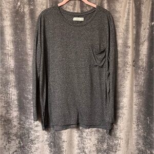 Abercrombie & Fitch Women's Long-Sleeve Crew Tee - Charcoal